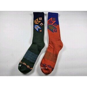 Bombas Holiday Pattern Calf Socks Lot Of 2 Pairs Size XL